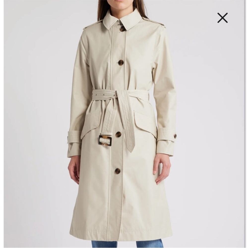 Barbour Camilla Waterproof Trench Coat in Mist 12